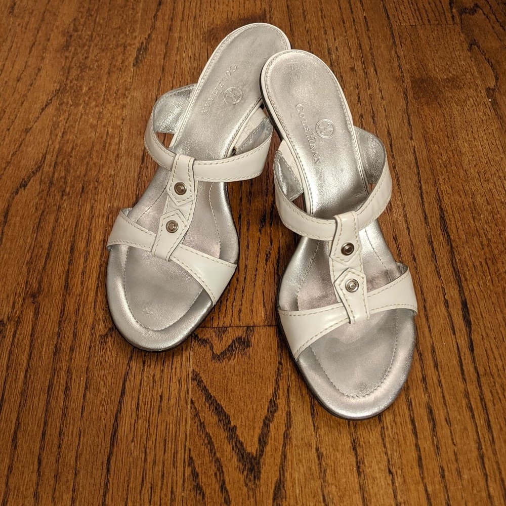 White Cole Haan Strappy Heels Sandals